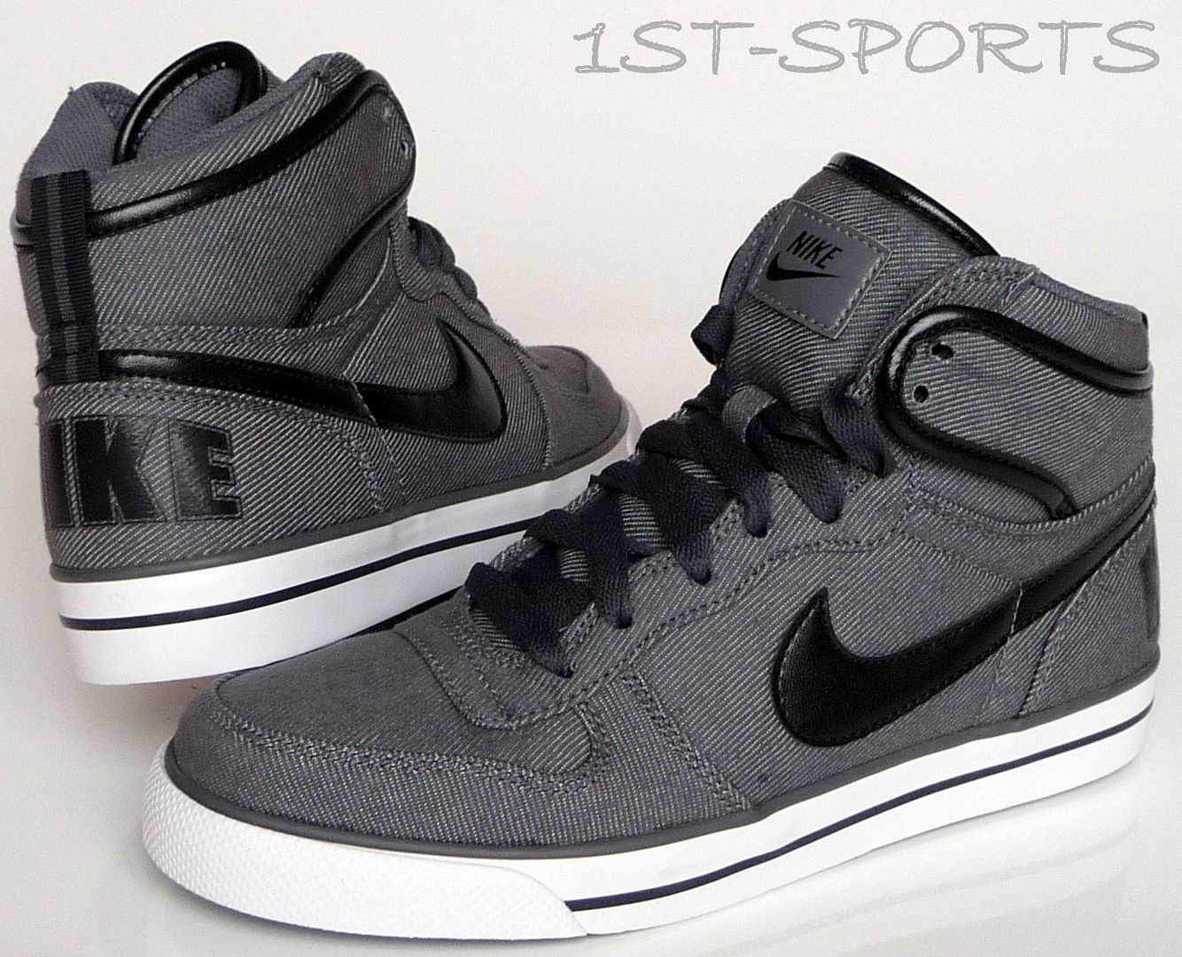 MENS BIG NIKE HIGH AC TEXT GREY TRAINERS, SHOES, SIZE 6 eBay